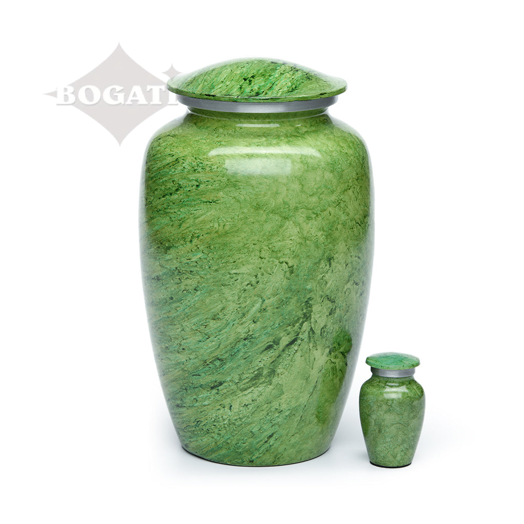 ADULT -Classic Alloy Urn - Hand-painted Stone-look