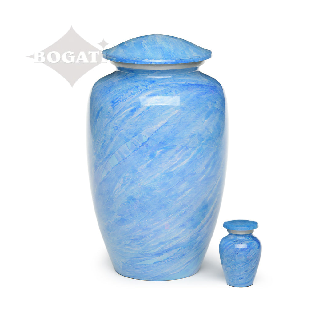 ADULT -Classic Alloy Urn - Hand-painted Stone-look