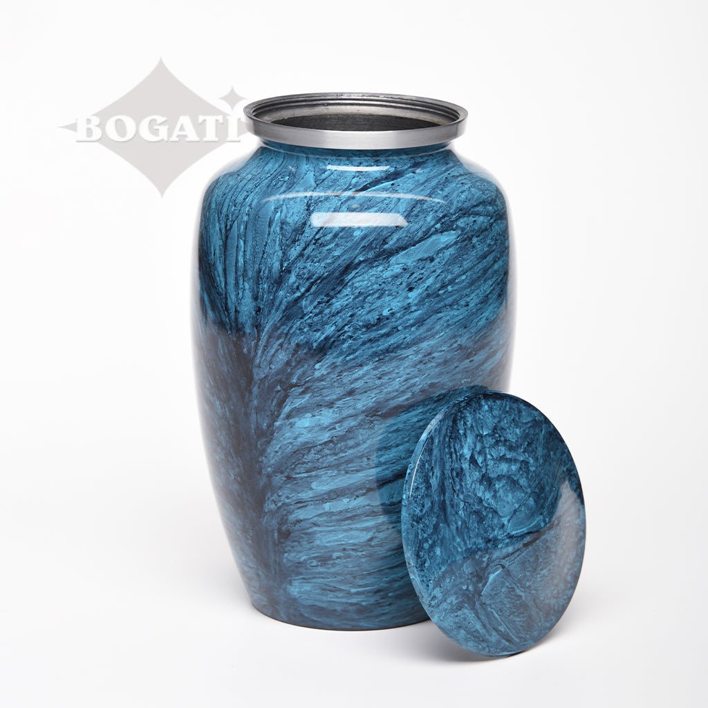 ADULT Classic Alloy urn -1600- Jewel Marbled Stone