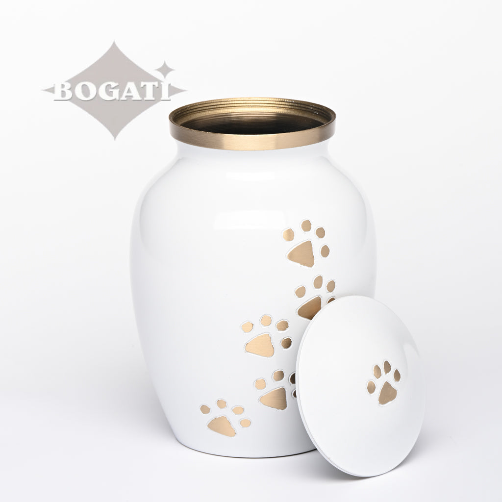 MEDIUM Brass Pet Urn -"Paws to Heaven"