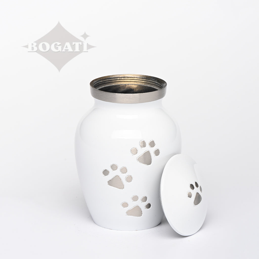 EXTRA SMALL Brass Pet Urn - "Paws to Heaven"