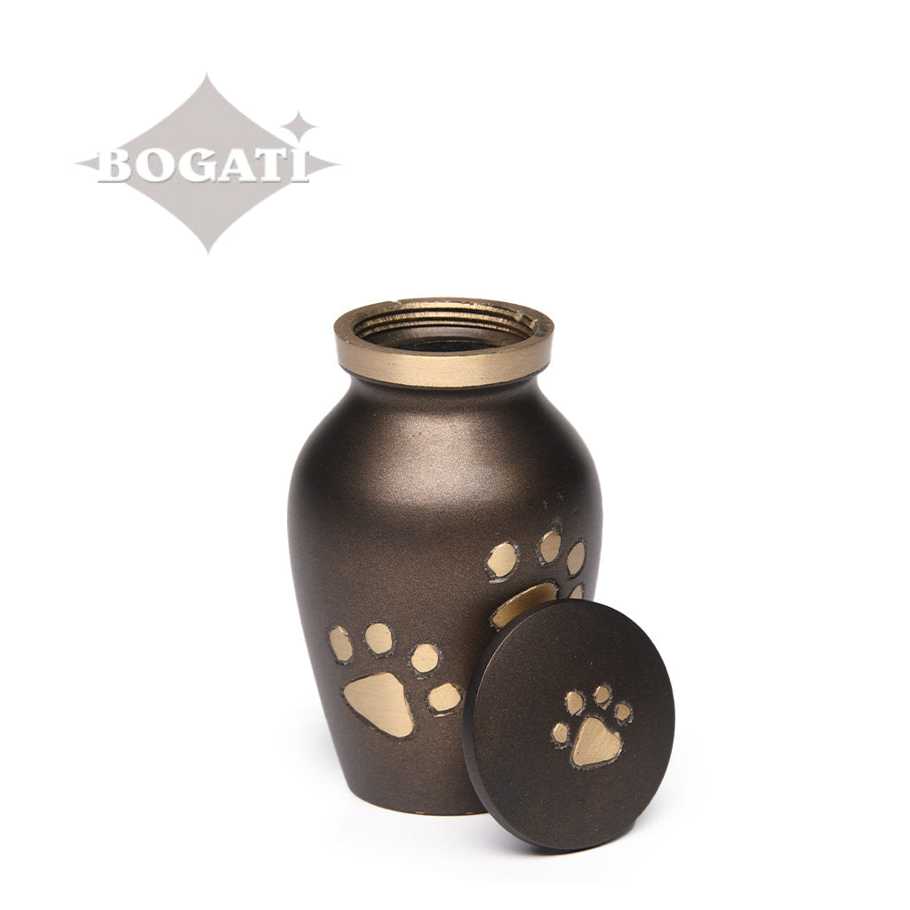 KEEPSAKE Brass Pet Urn - "Paws to Heaven"