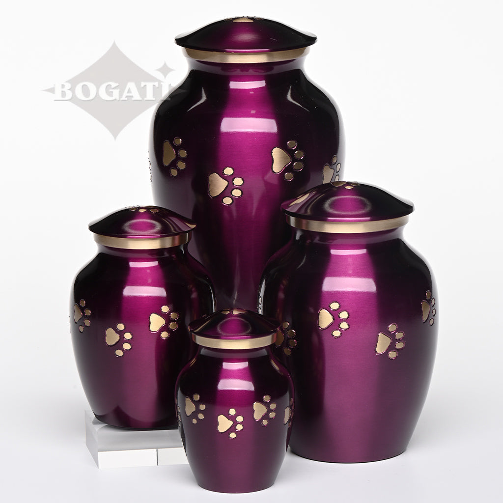 MEDIUM Brass Pet Urn - "Forever Paw"