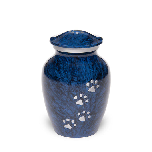 IMPERFECT SELECTION - SMALL Alloy Pet Urn - 1658 "Paws to Heaven" - Marbled Stone Finish