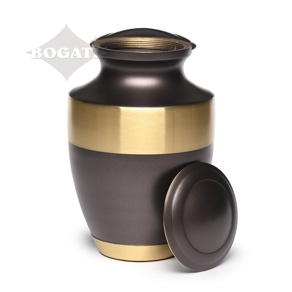 IMPERFECT SELECTION-ADULT - Brass Urn -1673- Sparta Deep Brown with Brass Bands