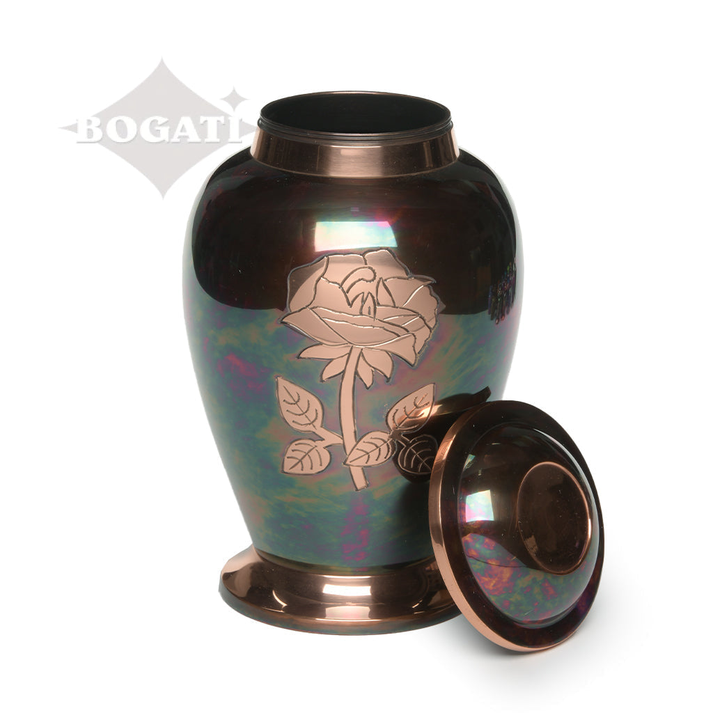 ADULT - Brass Urn -1958- Iridescent Copper Overlay