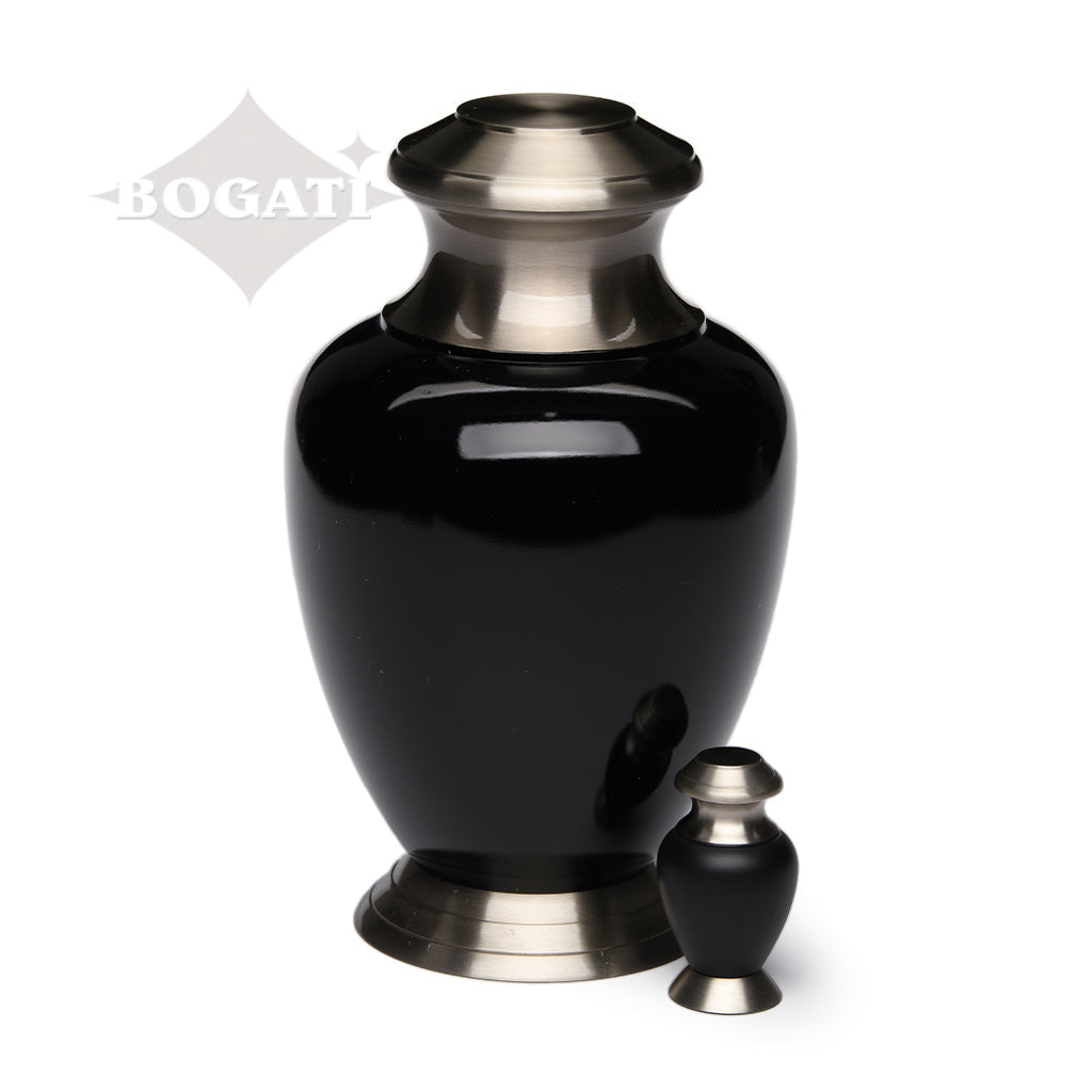 ADULT Brass urn -1966- Pewter with Solid Color Finish