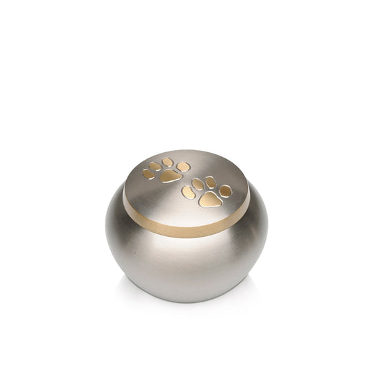 IMPERFECT SMALL Brass "Journey" Pet urn - 2011- Pewter-tone Pewter