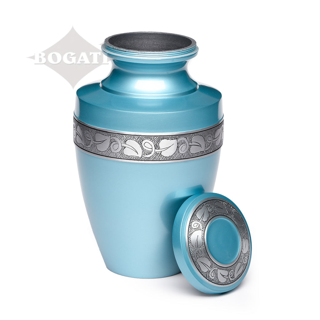 ADULT - Alloy Urn -2116- Grecian with Bogati Jasmine Border