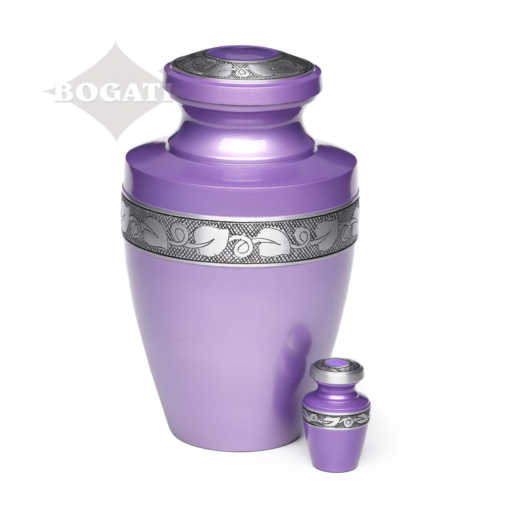 KEEPSAKE - Alloy Urn -2116- Grecian with Bogati Jasmine Border