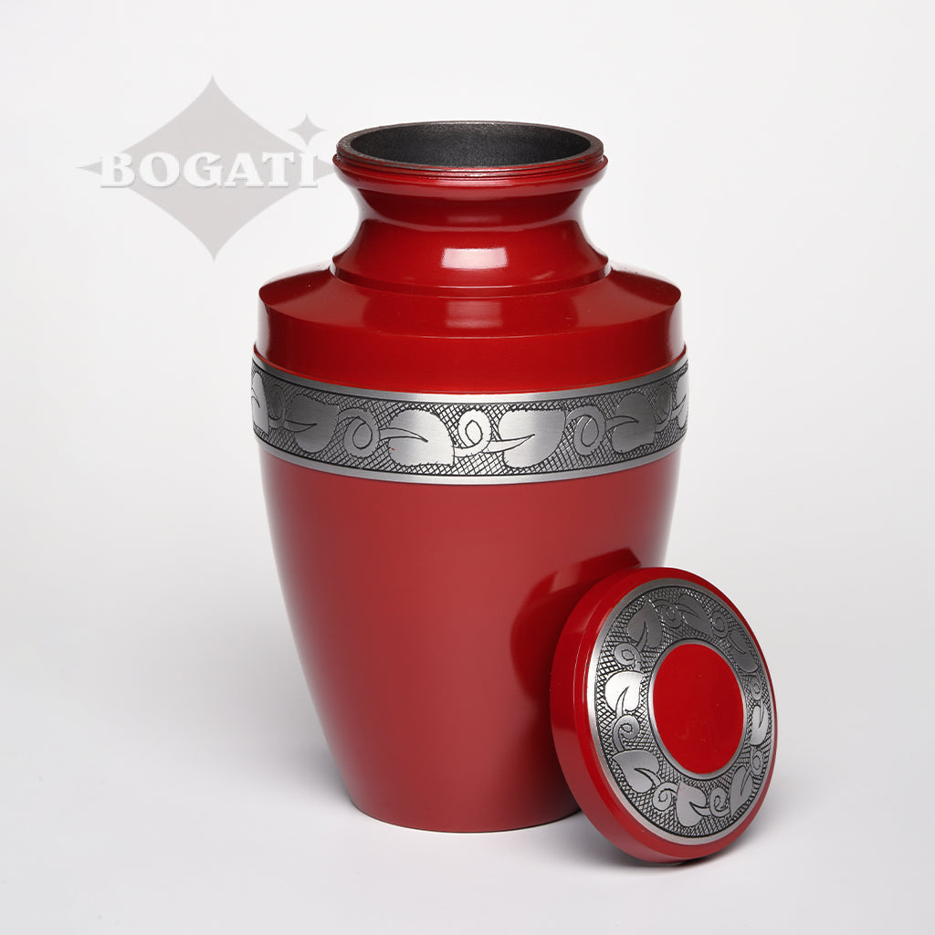 ADULT - Alloy Urn -2116- Grecian with Bogati Jasmine Border