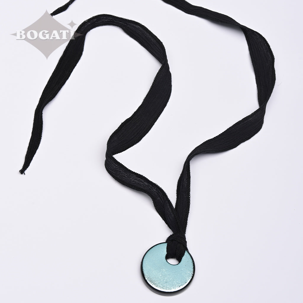 J-2168- Dichroic Glass Love Ashes Reflection Circles - Infused with Cremains