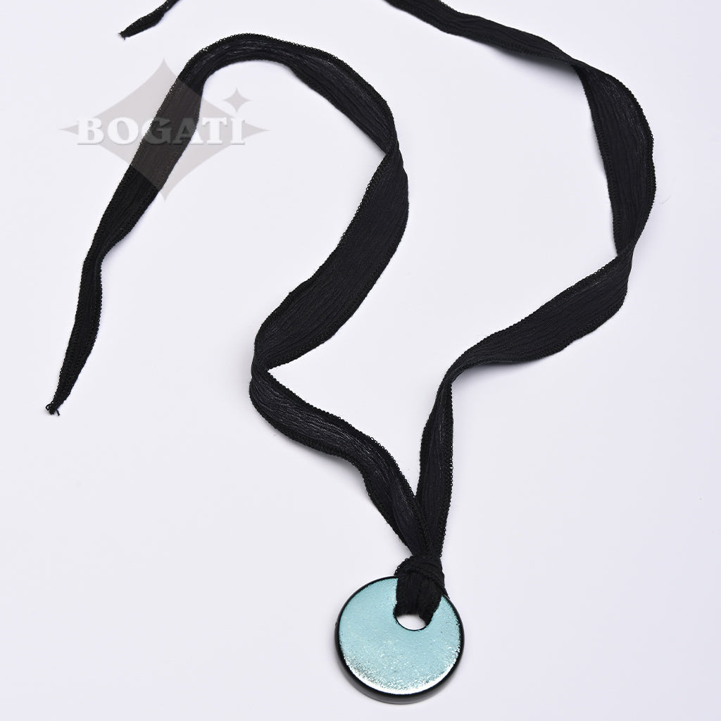 J-2168- Dichroic Glass Love Ashes Reflection Circles - Infused with Cremains
