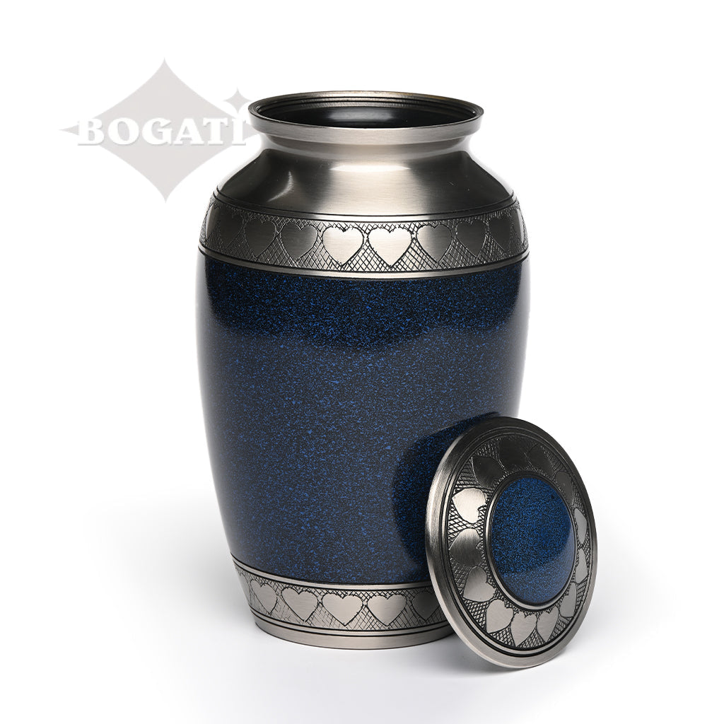 ADULT Brass Urn -2263- Heart Bands