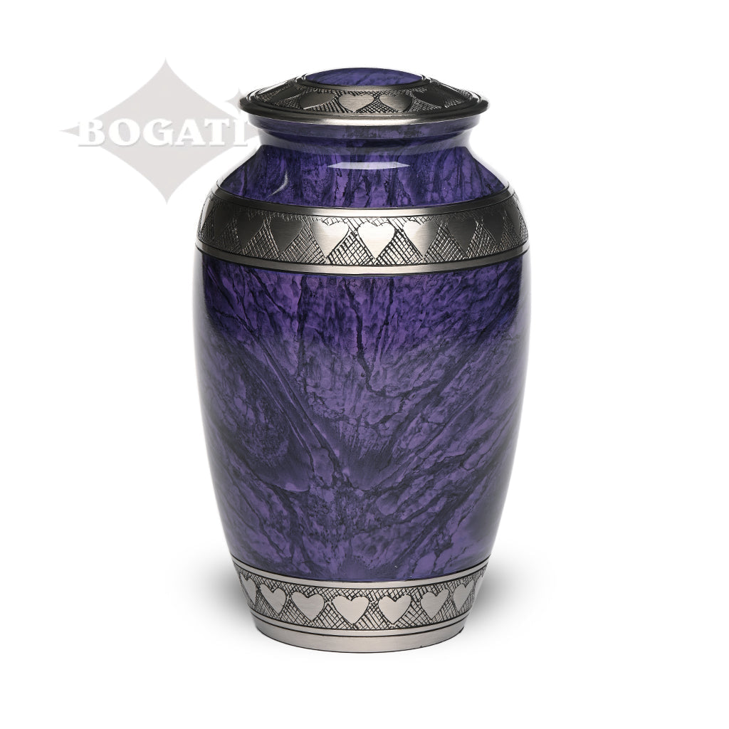 ADULT Brass Urn -2263- Heart Bands