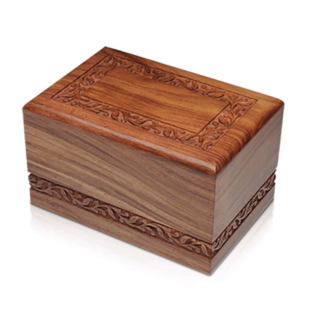 ADULT - Rosewood Border Urn -2742 - Slide-out Base