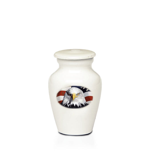 KEEPSAKE -Classic Alloy Urn -4000- EAGLE and FLAG