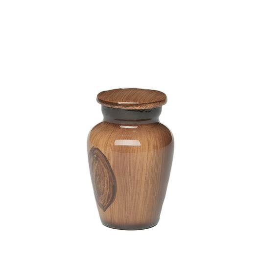 KEEPSAKE Classic alloy urn - 4040- Wood Grain Look - Pack of 10
