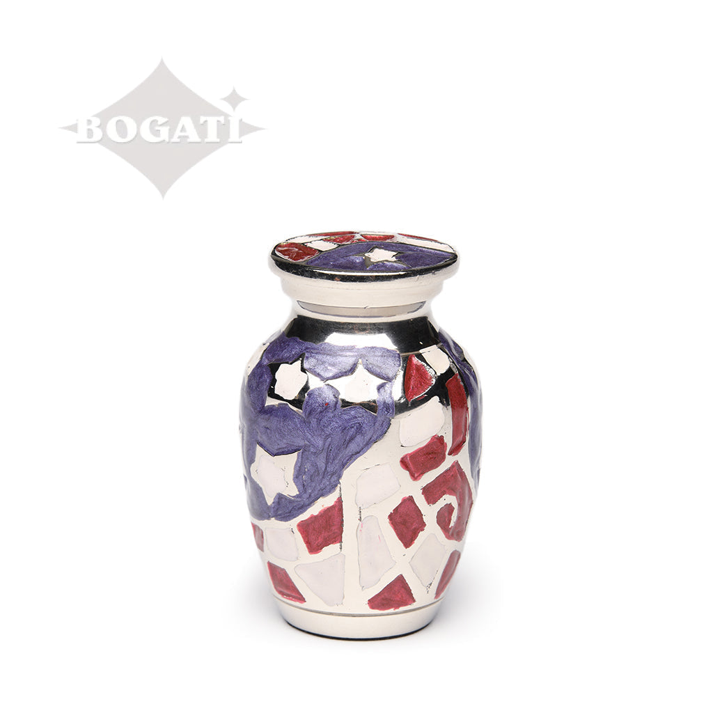 KEEPSAKE Brass urn -5-1515 - Stars and Squares Urn