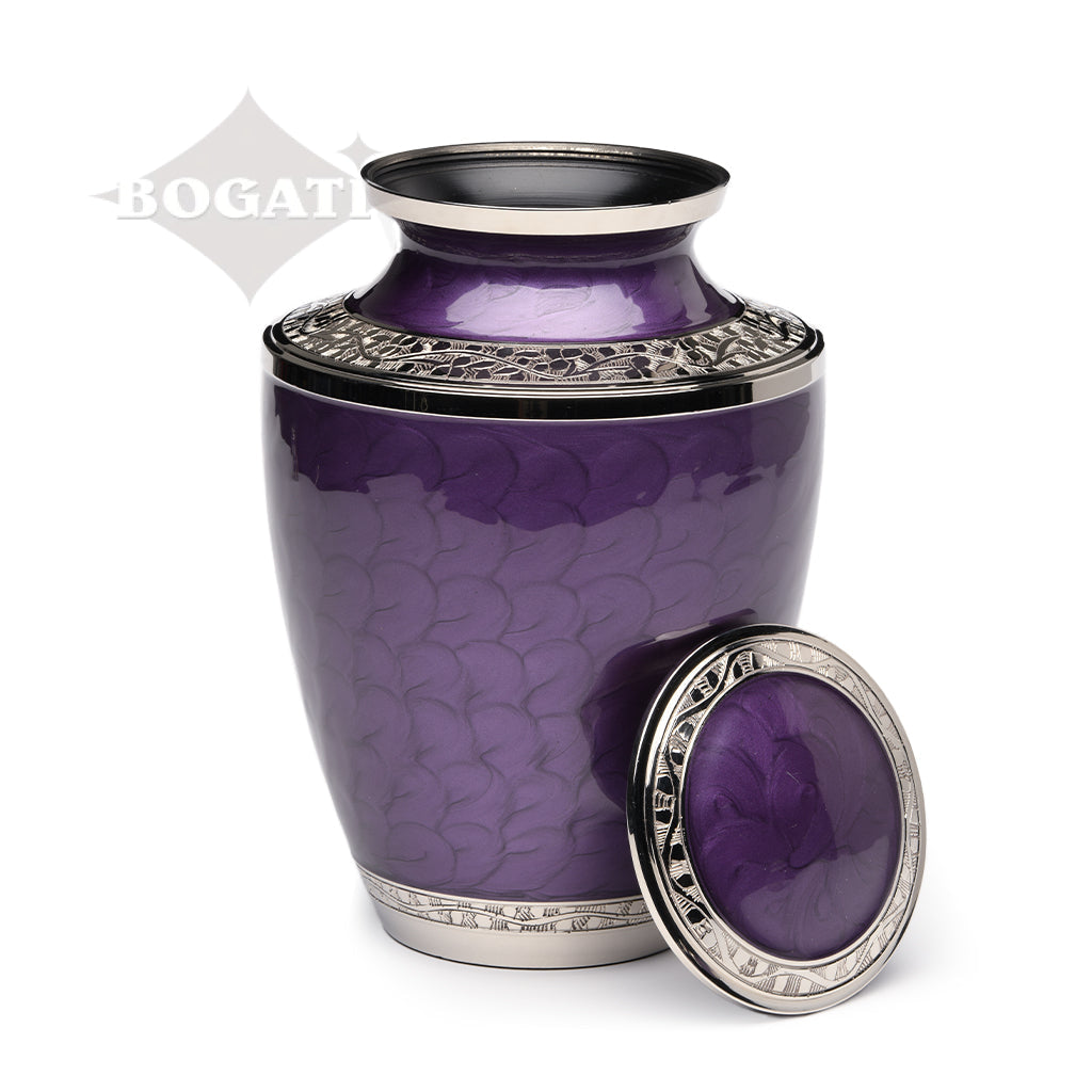 ADULT - Nickel plated Brass Urn Enamel 5-55 Silver-Bands