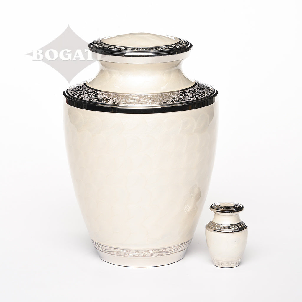 ADULT - Nickel plated Brass Urn Enamel 5-55 Silver-Bands