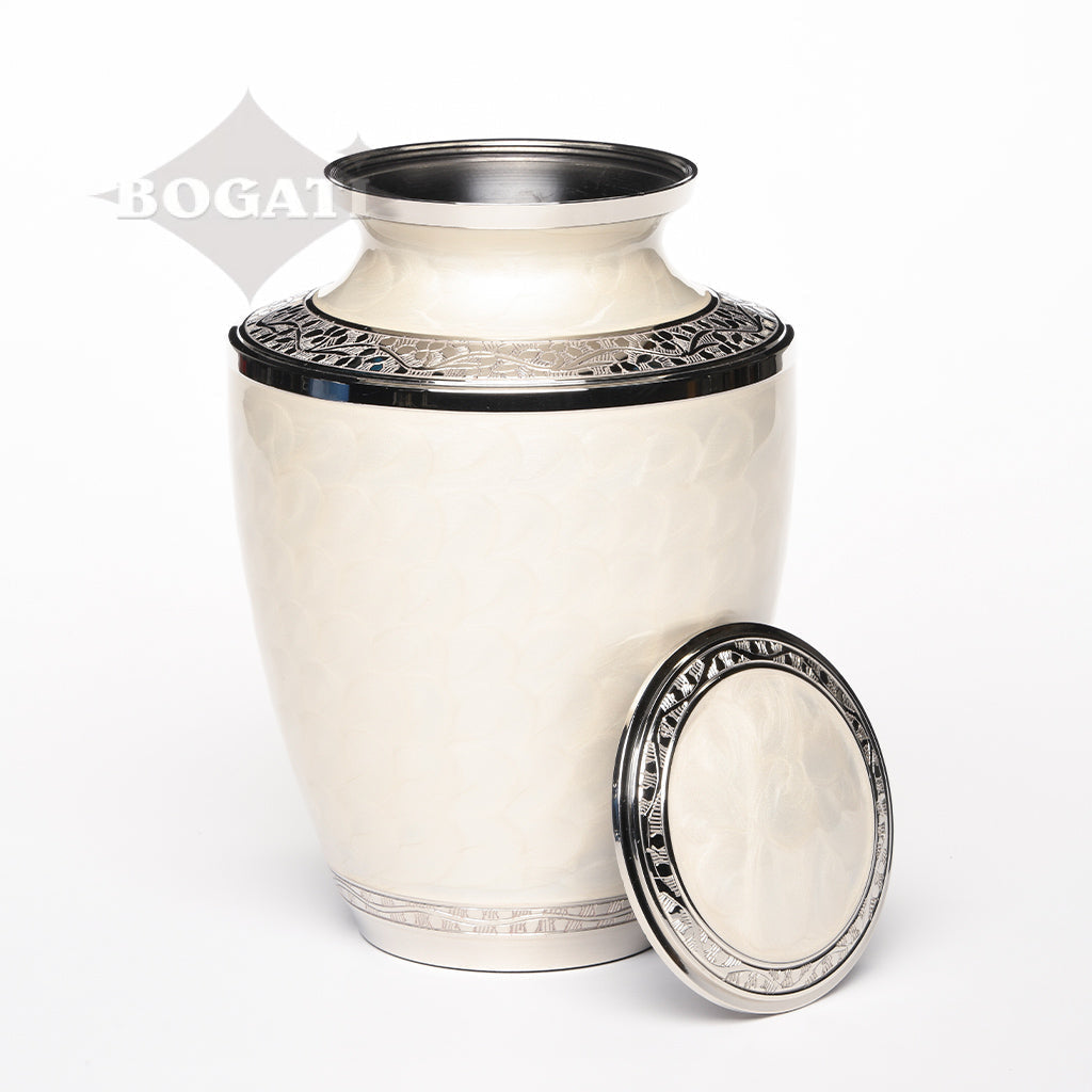 ADULT - Nickel plated Brass Urn Enamel 5-55 Silver-Bands