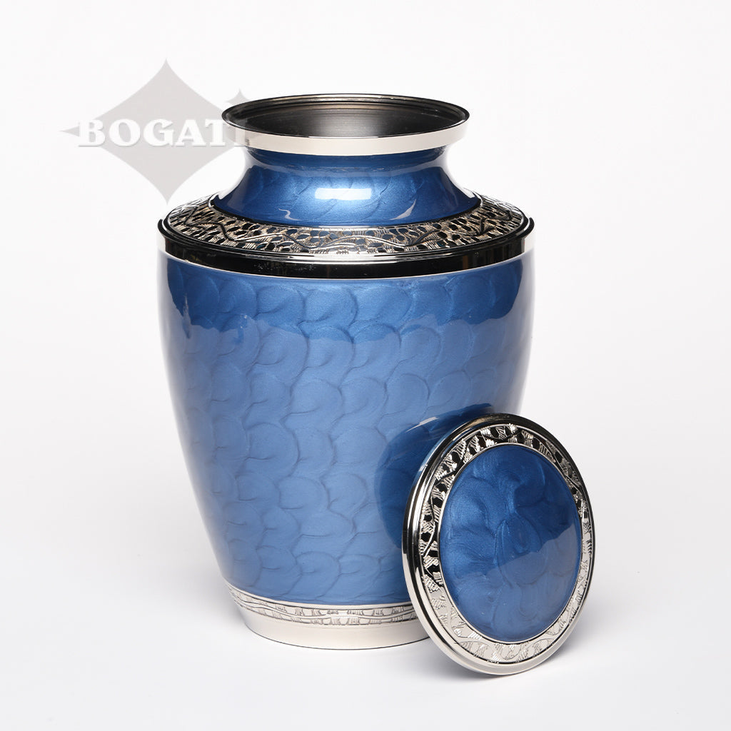 ADULT - Nickel plated Brass Urn Enamel 5-55 Silver-Bands