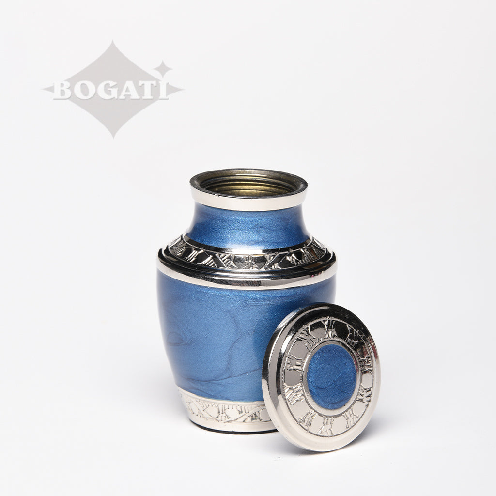 KEEPSAKE - Nickel plated Brass Urn 5-55 Silver Tone Bands