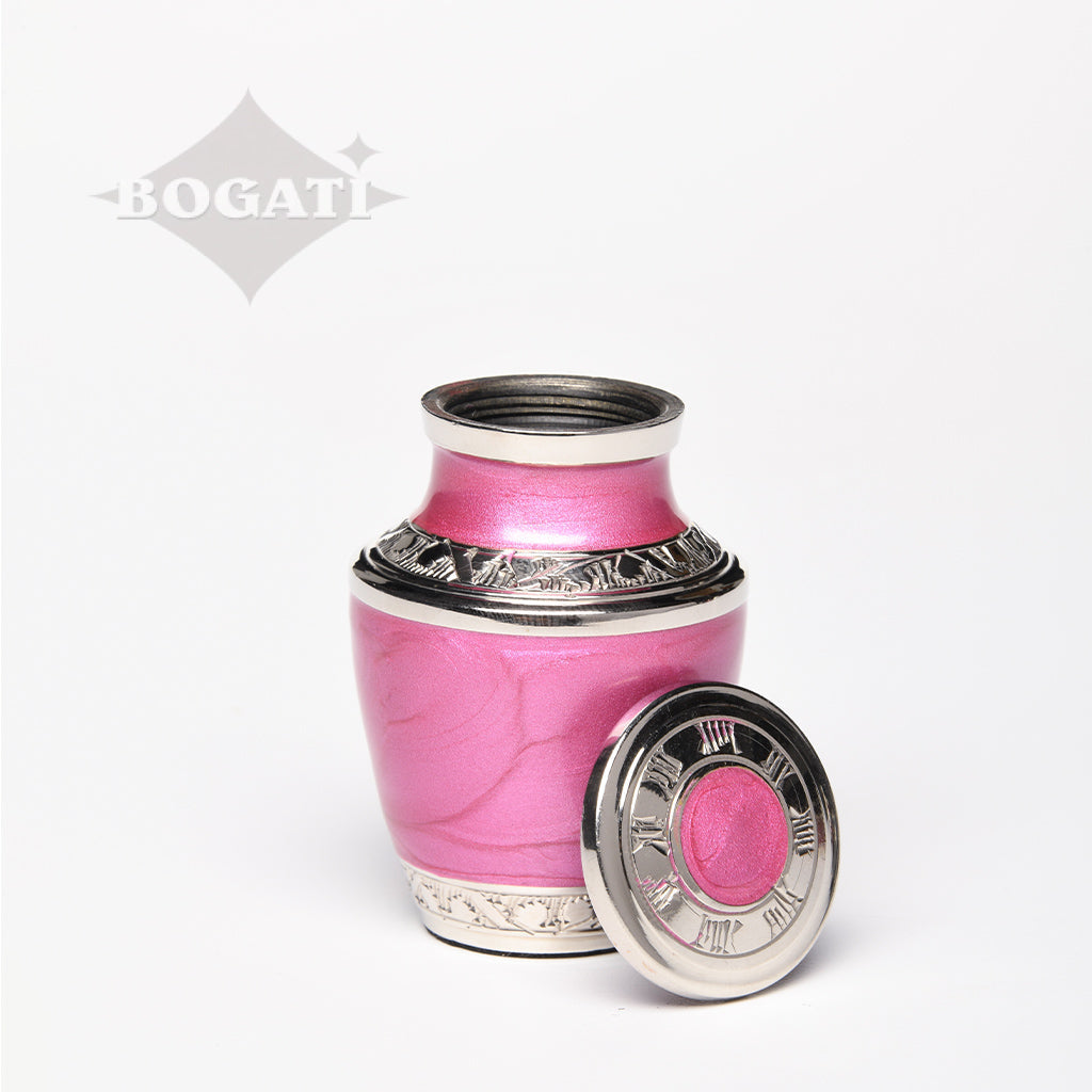 KEEPSAKE - Nickel plated Brass Urn 5-55 Silver Tone Bands