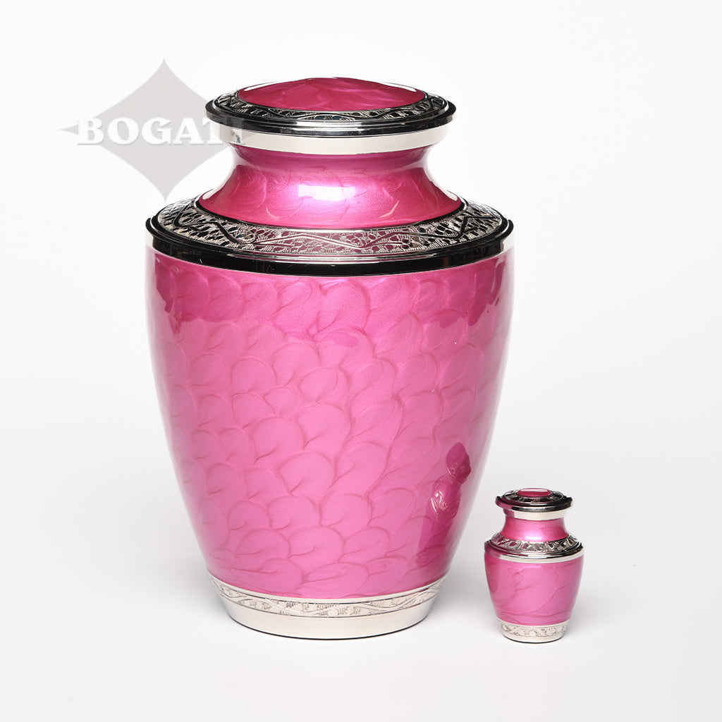 ADULT - Nickel plated Brass Urn Enamel 5-55 Silver-Bands