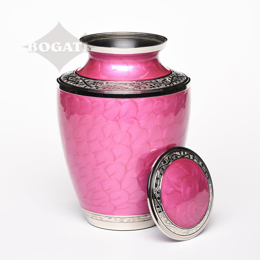 ADULT - Nickel plated Brass Urn Enamel 5-55 Silver-Bands