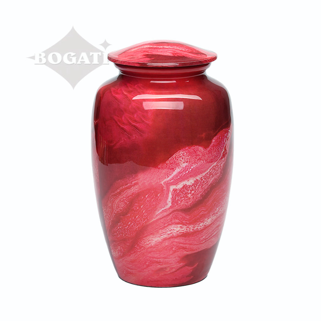 ADULT Classic Alloy Urn -9001- Red Swirl