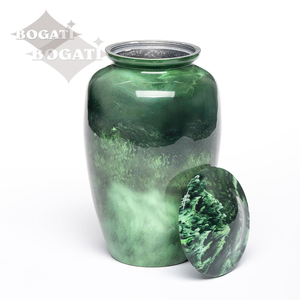 ADULT Classic Alloy Urn -9003- Malachite Green Swirl