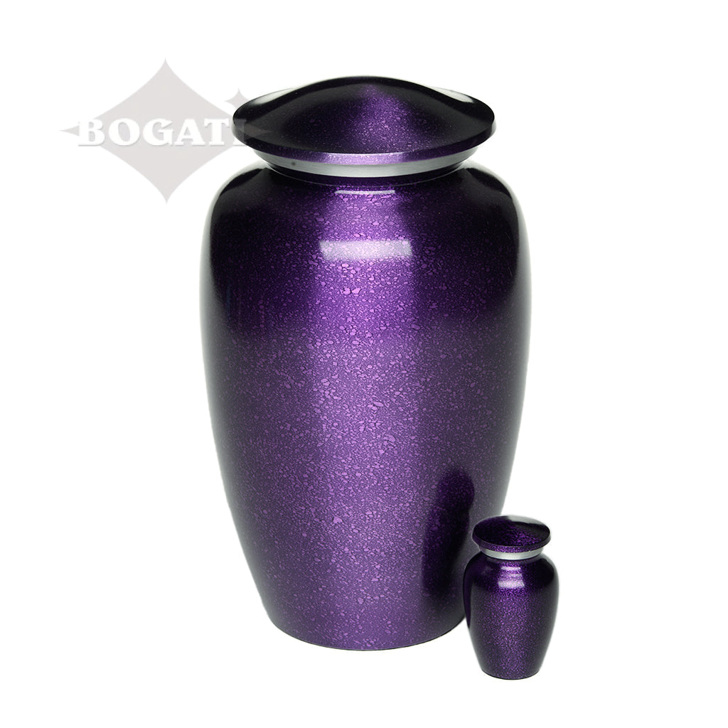 ADULT Classic Alloy Urn -9015- Speckled Purple