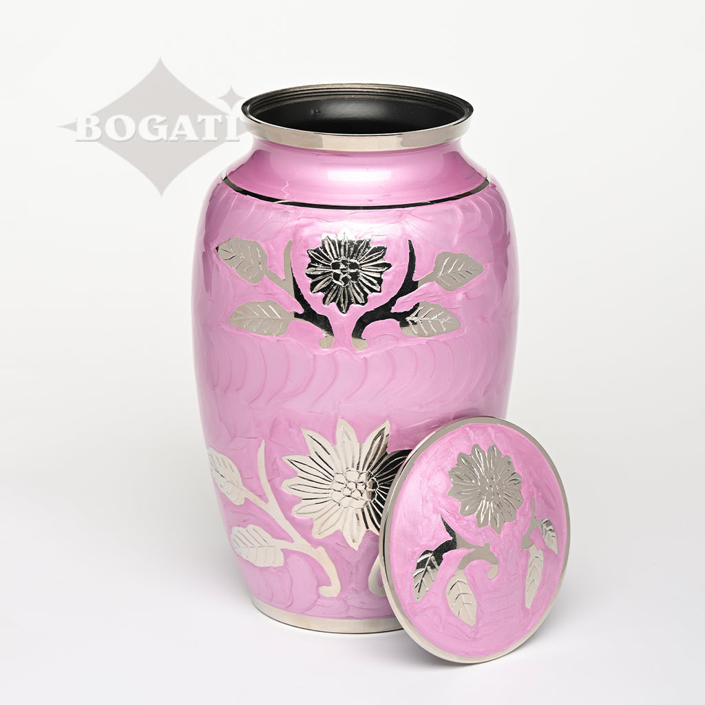 ADULT Brass urn -1500- Florentine Corn Flower Design