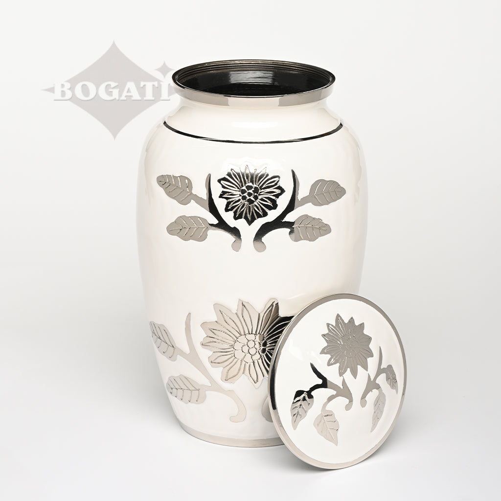 ADULT Brass urn -1500- Florentine Corn Flower Design