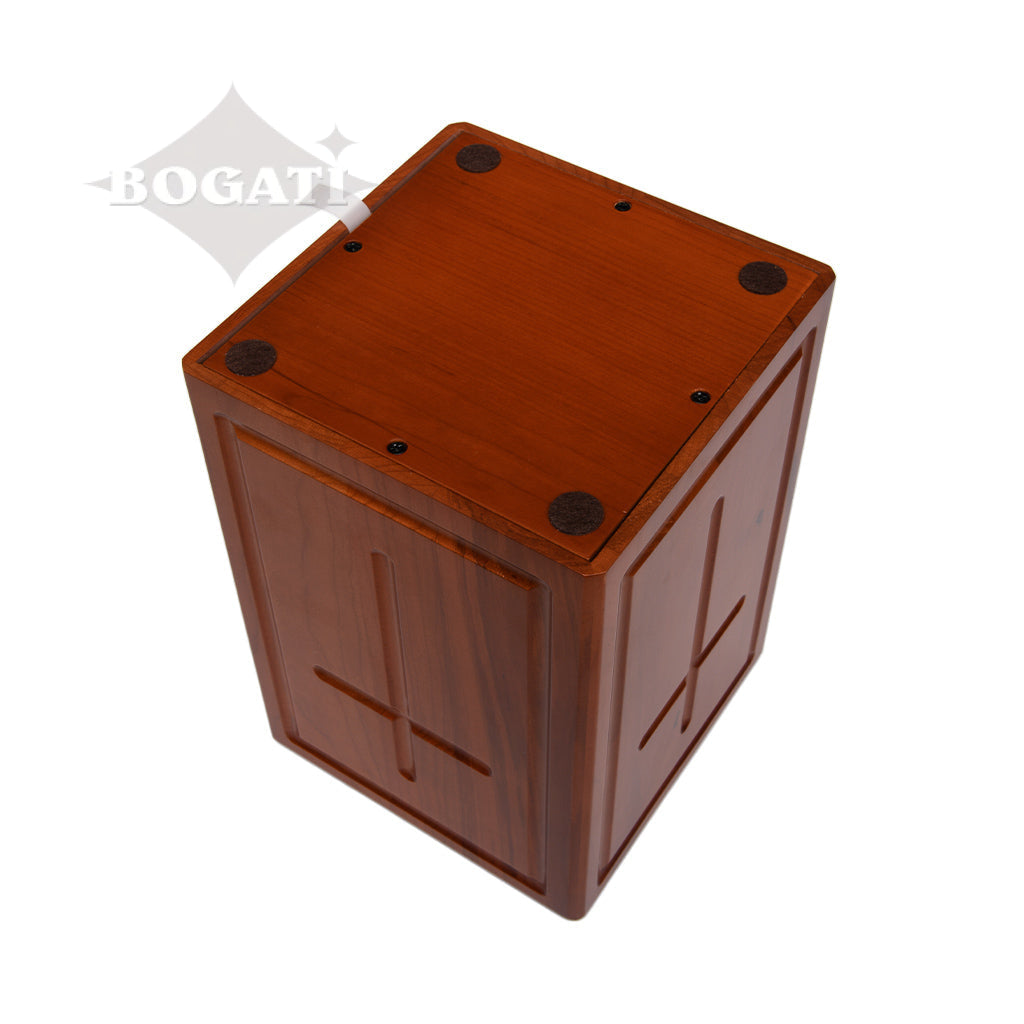 ADULT - Cherry Wood Tower Urn -AW03- Border and Cross