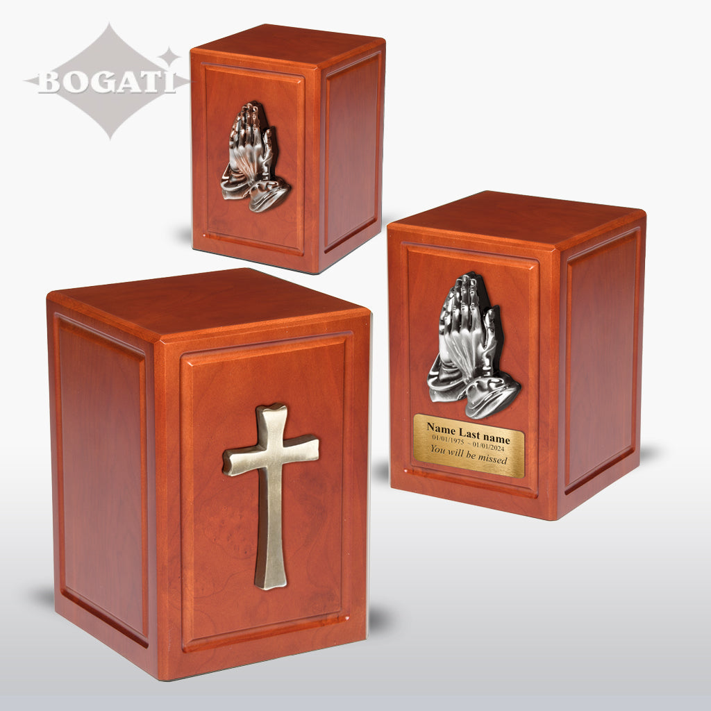 ADULT - Basswood Vertical Urn -AW04- Spiritual Accessories Cherry