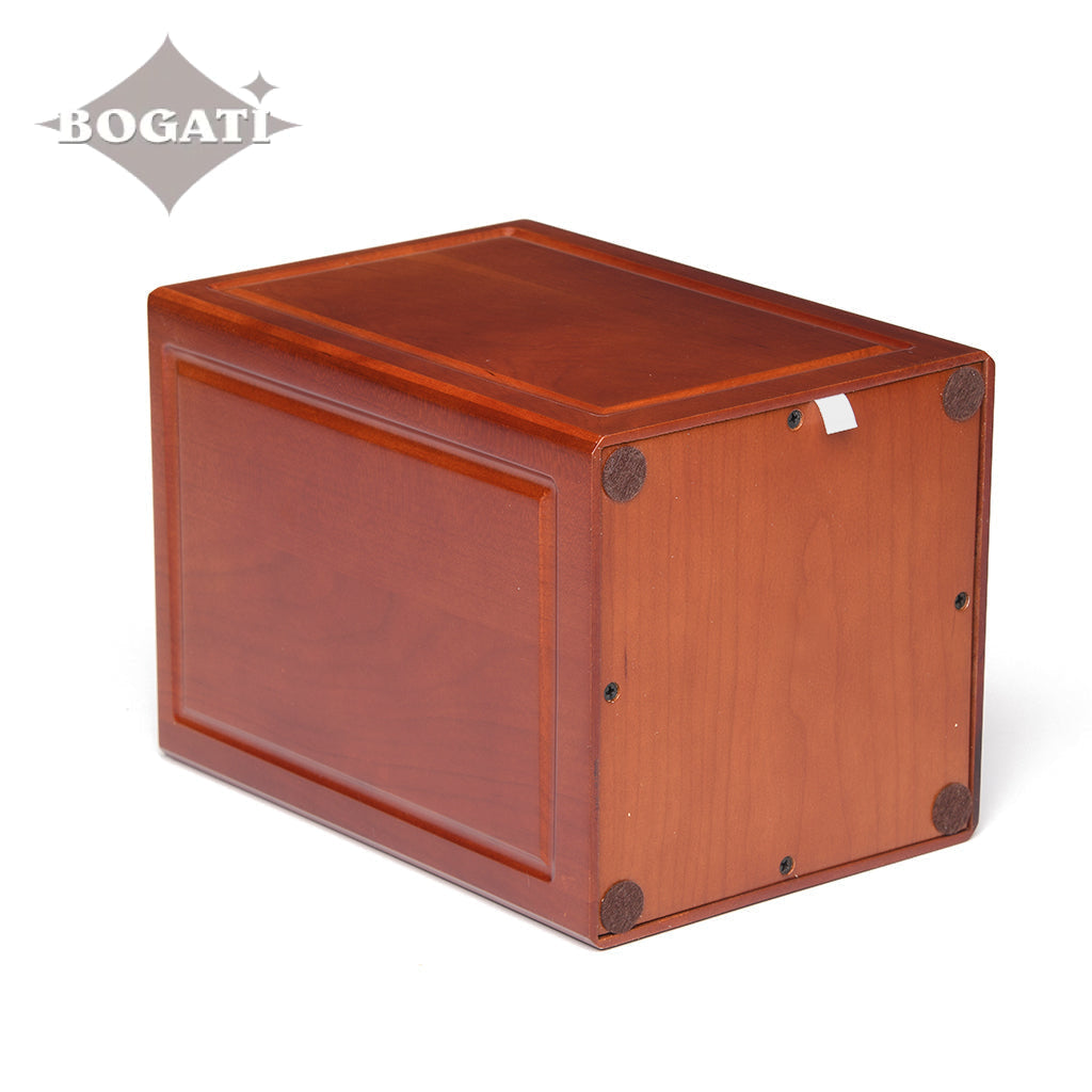 ADULT - Basswood Urn -AW04- Cherry with Military Emblem and Optional Plate
