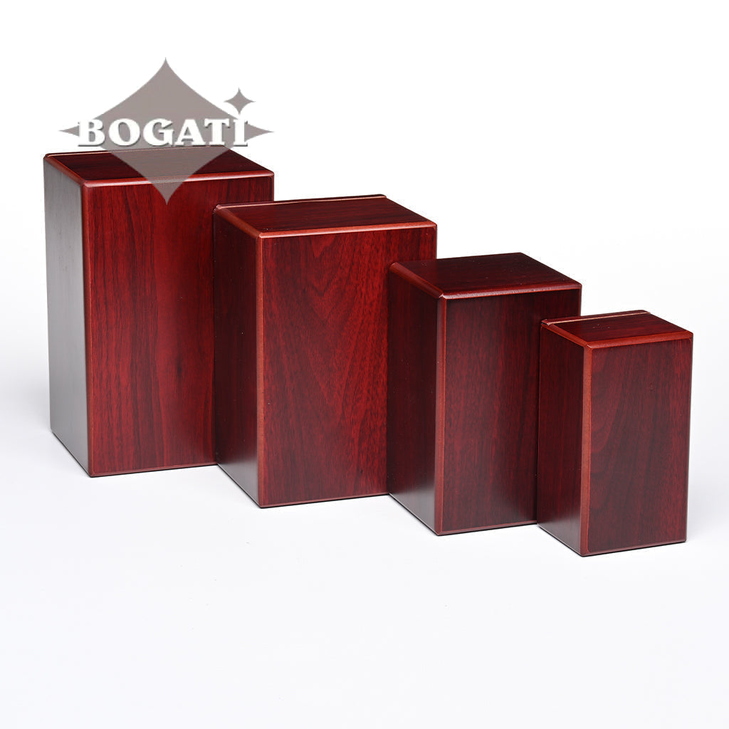 SMALL MDF Simplicity Urn -B038- Dark Cherry finish