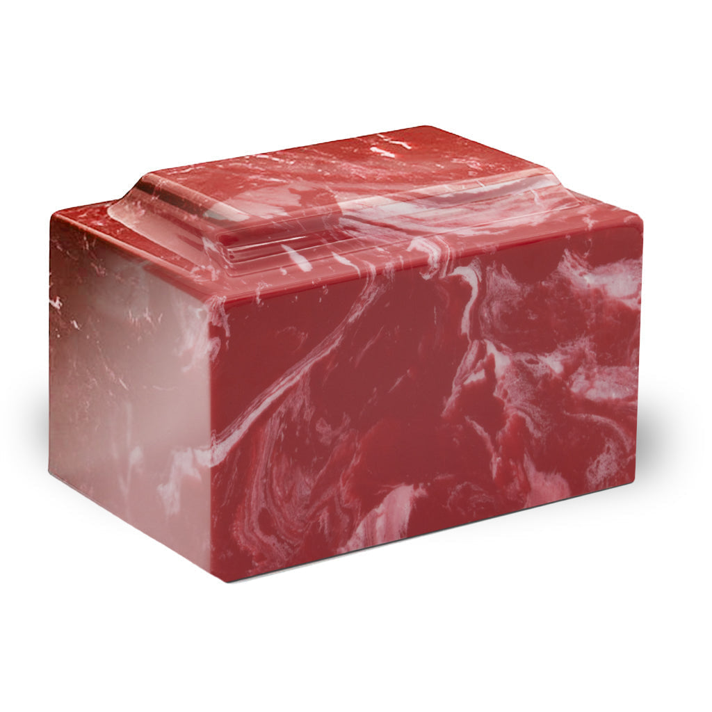 ADULT - MacKenzie Classic - Cultured Marble Urn Cherry Red