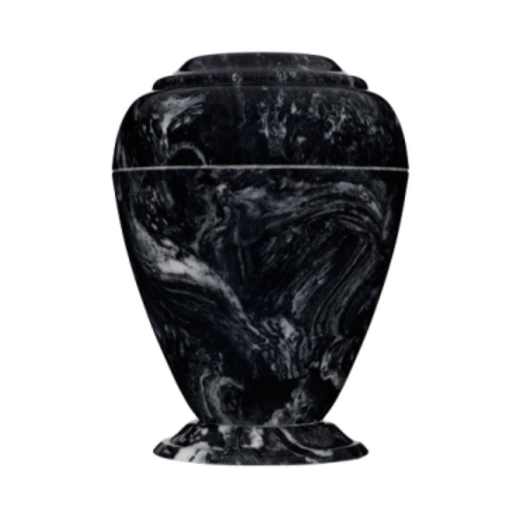 ADULT Georgian Vase Cultured Marble Urn Black Marlin