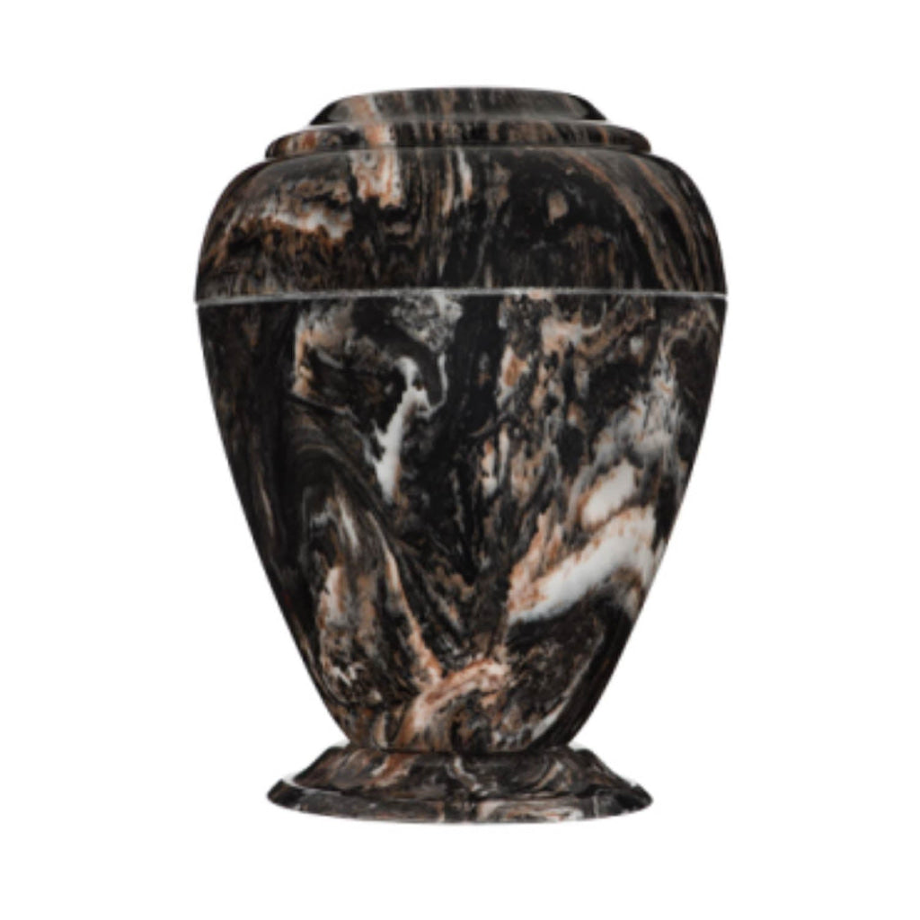 ADULT Georgian Vase Cultured Marble Urn Mission Black