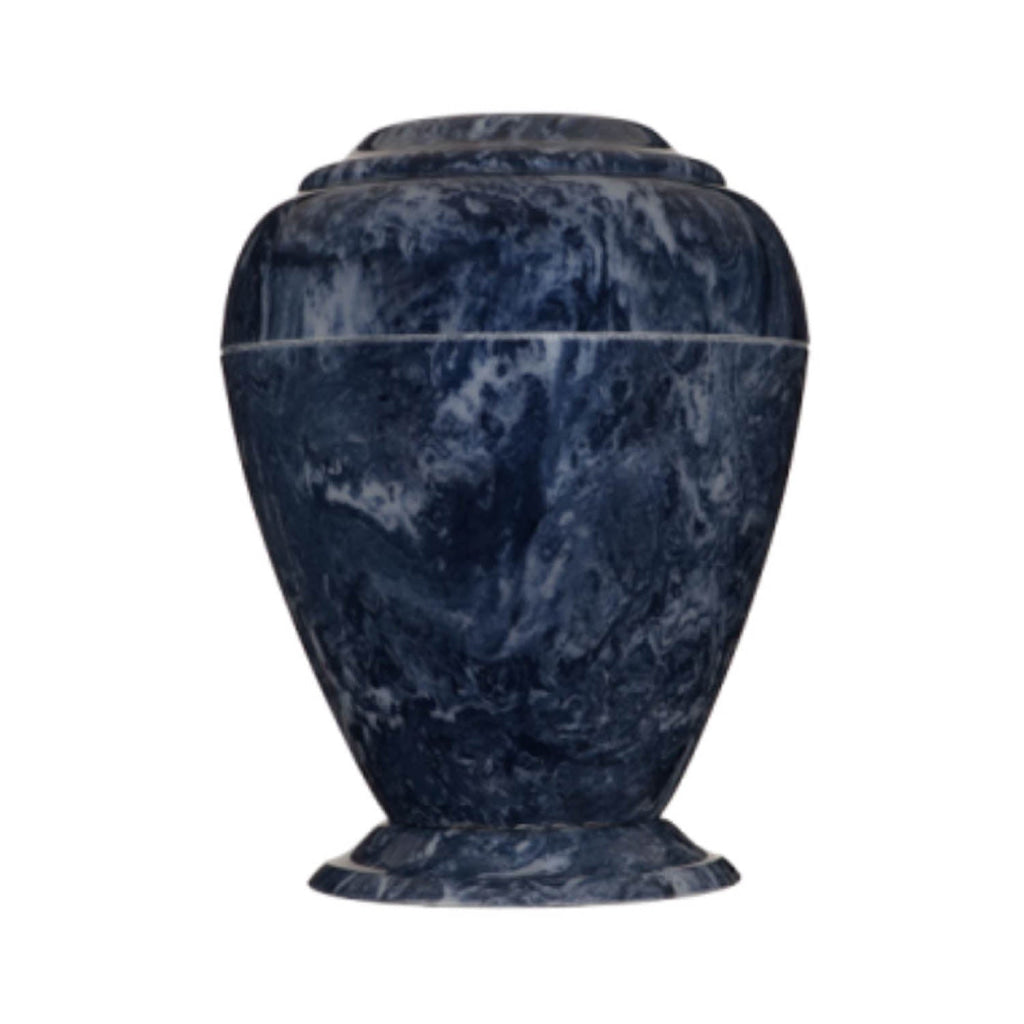 ADULT Georgian Vase Cultured Marble Urn Midnight Blue