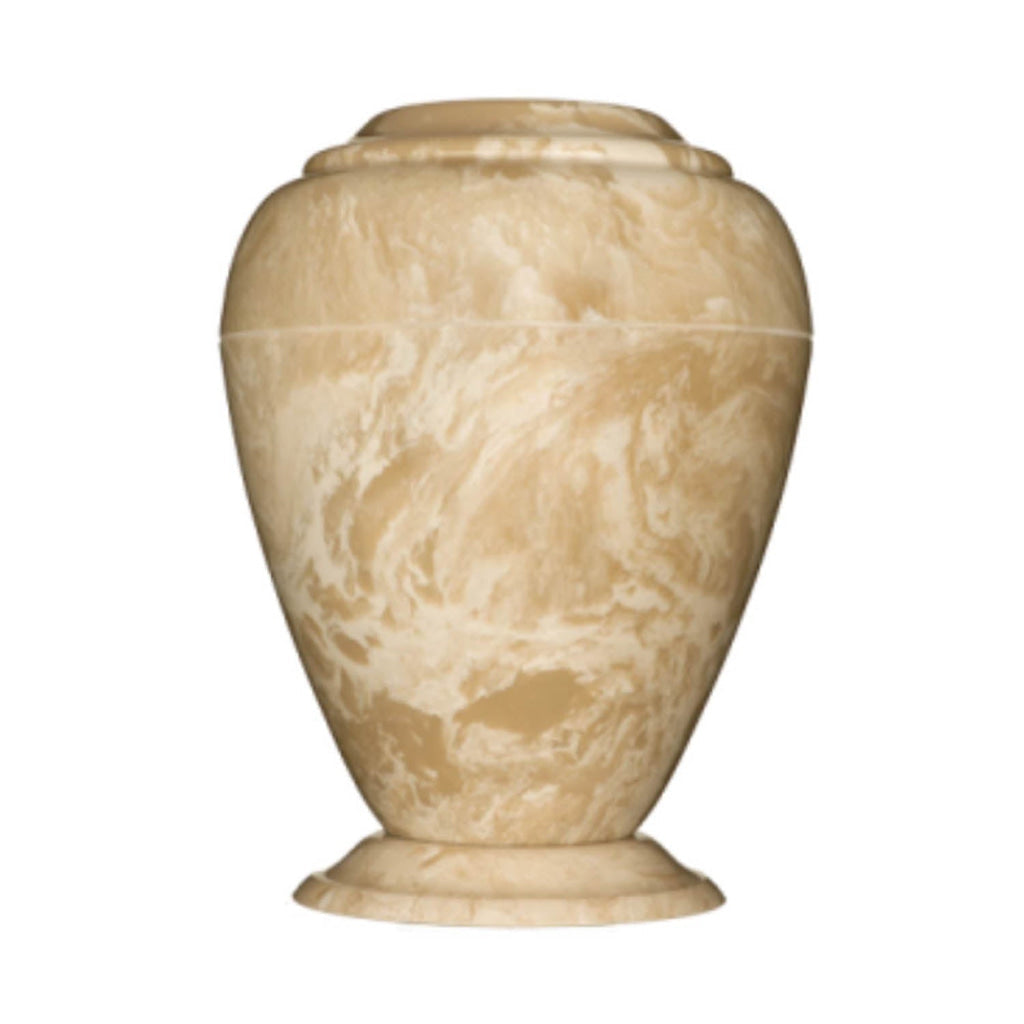 ADULT Georgian Vase Cultured Marble Urn Creme Mocha