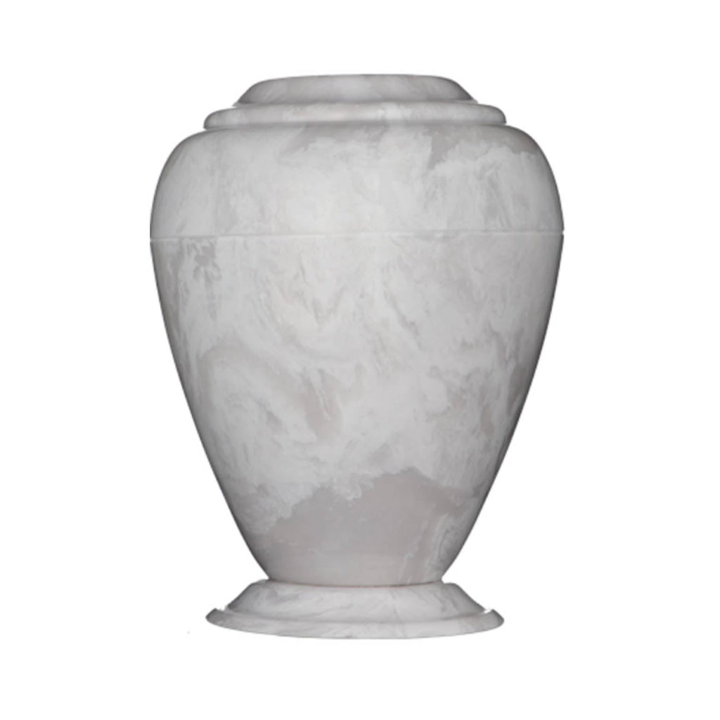 ADULT Georgian Vase Cultured Marble Urn White Carrera