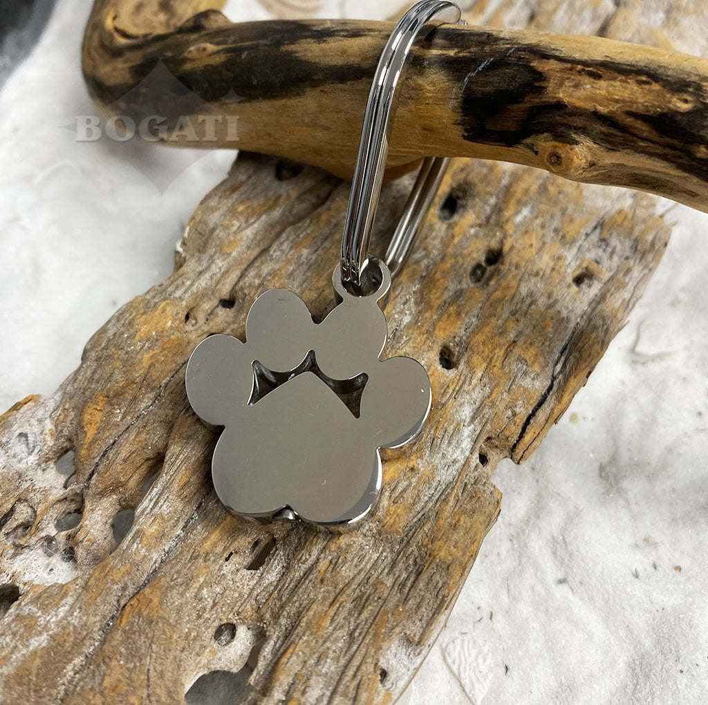 J-096- Large Pawprint Keychain