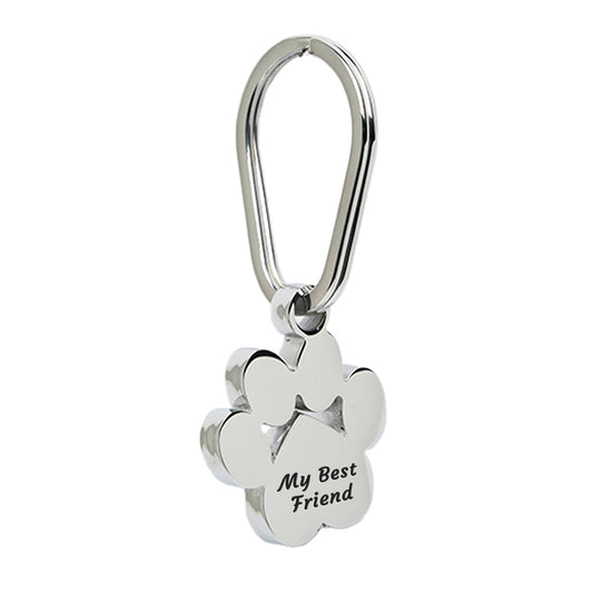 My Best Friend Memorial Keychain in Silver tone