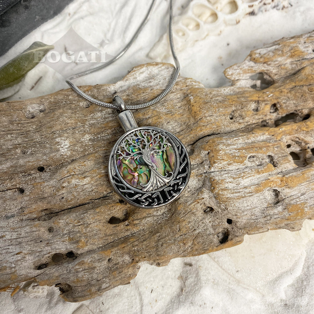 J-106 Tree Of Life with Abalone - Pendant with Chain