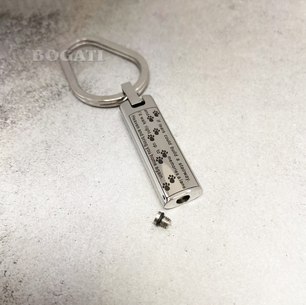 Cylinder bar with Poem - Memorial Keychain
